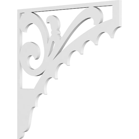 Ekena Millwork Genova Architectural Grade PVC Bracket, 5/8"W X 22"D X 22"H BKTP01X22X22GE